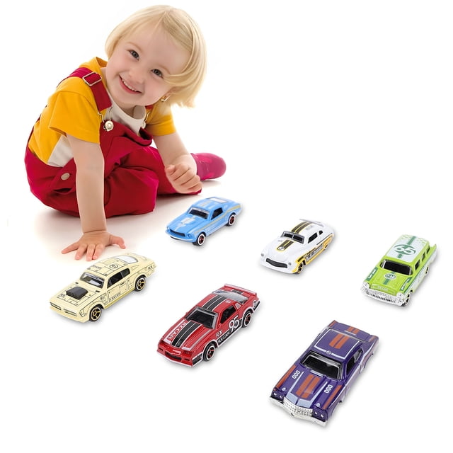 Modèle de Mini Voiture, Jouet de Course Compagnon de Jeu 6 Pcs pour Garçons