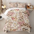 thumbnail image 2 of Homewish Cow Print Cowgirl Boots Daisy Bow Print Twin Quilt Set,Leopard Hat Style Twin Coverlet Set For Girls,2-Piece, 2 of 7