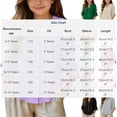 thumbnail image 2 of PiGOGI Girls Ruffle 3/4 Sleeve V-Neck Button Down Top Solid Color Soft Casual Blouse for Kids Green 11Years, 2 of 8