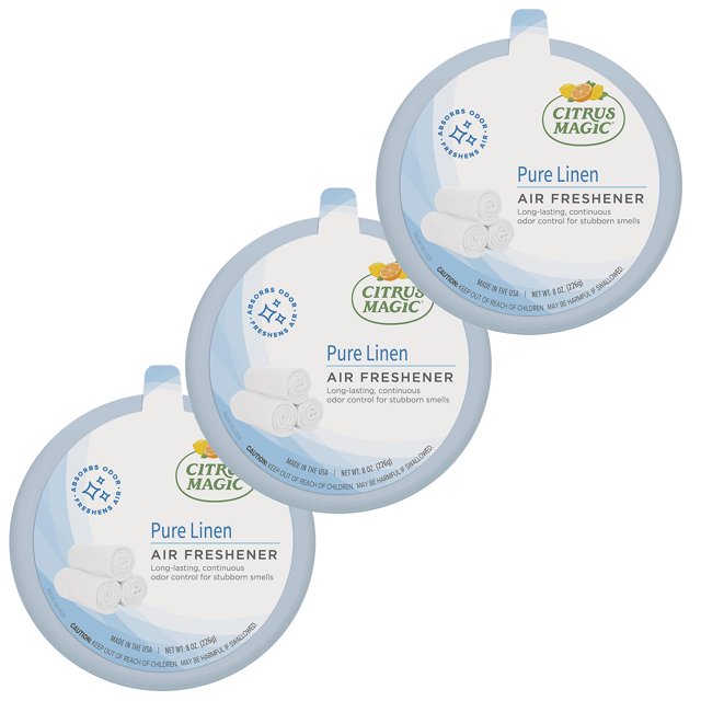 Ambientador Citrus Magic Pure Linen, 240 ml (8 oz), paquete de 3