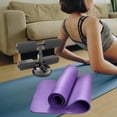 thumbnail image 1 of Sit up Assist Bar Abdominal Trainer Adjustable Muscle Training Multifunction Full Body Training Fitness Equipment Portable Situp Foot Holder Black with Mat, 1 of 10