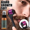 thumbnail image 3 of Aceite para el crecimiento de la barba de los hombres con Kit de rodillo potenciador nutritivo barba aceite Spray Anti pérdida de cabello mantenimiento esencia Spray, 3 of 5