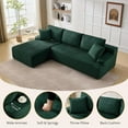 thumbnail image 6 of 106" L-Shaped Cloud Couch, Modular Corduroy Sectional Sofa with Chaise Lounge, No Assembly Required, Ultra-Plush Comfort, 6 of 8