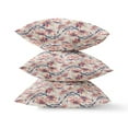 thumbnail image 5 of Roses Sprayed Stars Suede Zippered Pillow W Insert in Red Yellow Blue 16 x 16, 5 of 7