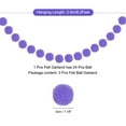 thumbnail image 2 of Uxcell 3Pcs Felt Ball Garland Purple Pom Pom Garland Handing Balls 8.2 Feet Long 24 Balls for Christmas, 2 of 6