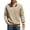Khaki, variant on COOFANDY Mens Quarter Zip Pullover Quilted Sweatshirt Knit Long Sleeve Mock Neck Sweater Polo with Pocket