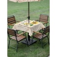thumbnail image 4 of Outdoor Tablecloths with Umbrella Hole & Zipper, Sunflower 60x60 Inch Square Tablecloths, Vintage Botanical Waterproof Table Cloth, Patio/Pool/Picnic Table Covers, 4 of 8