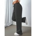thumbnail image 6 of Womens Cargo Sweatpants Baggy Fleece High Waisted Joggers Sweat Pants Athletic Pants Dark Gray L, 6 of 8