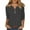 238# Gray, variant on DENGDENG 3/4 Sleeve Dressy Tops for Women Plus Size Summer Button Down T Shirts V-Neck Casual Elbow Shirts Boho Three Quarter Length Blouses Fashion 2025 Petite Clothes Beige 3XL