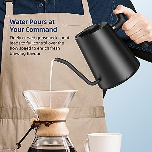  Miroc Gooseneck Electric Pour-Over Kettle, Temperature Variable  Kettle for Coffee Tea Brewing, 0.9L Stainless Steel Kettle, Temperature  Holding, Built-in Stopwatch: Home & Kitchen