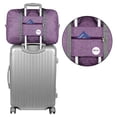 thumbnail image 3 of Wandf Foldable Travel Duffel Bag Luggage Sports Gym Water Resistant Nylon (E-Denim Purple with Strap), 3 of 7