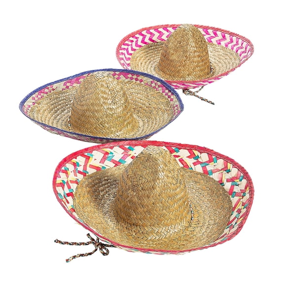 Fun Express Adult’s Embroidered Sombreros - 12 Pc.