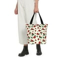 thumbnail image 3 of Vsdgher Rose Flowers print Reusable Shopping Grocery Bags for Women Shopping with Pouch Foldable Pouch Lightweight Polyester Fabric, 3 of 6