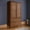 Brushed Walnut, variant on Grain Wood Furniture Greenport 2-Door Wardrobe, Brushed White