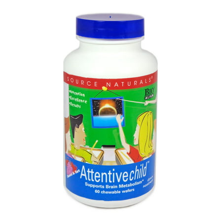 Source Naturals Attentive Child Chewable Wafers, Sweet and Tart, 60