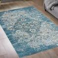 thumbnail image 3 of Luxe Weavers Victoria 4620 Distressed Floral Area Rug Carpet, Blue / Size 4x5, 3 of 6