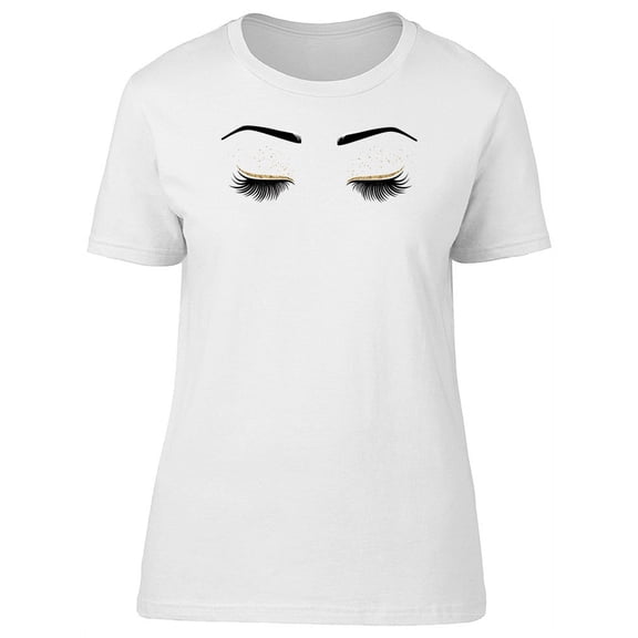 Long Eye Lashes, Cool, Fashion T-Shirt Women -Image by Shutterstock, Female Large