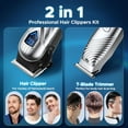 thumbnail image 3 of Mpow Hair Clippers for Men & T-Blade Trimmer Kit, Cordless Rechargeable Barber Clipper Set with 5-Hour Runtime, Scissors & Cape, 3 of 12