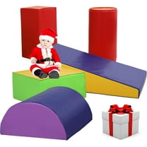 Dkelincs 5-Piece Baby Climb & Crawl Soft Foam Toys for Toddlers1-3, Secure Foam Block Playset, Multicolor