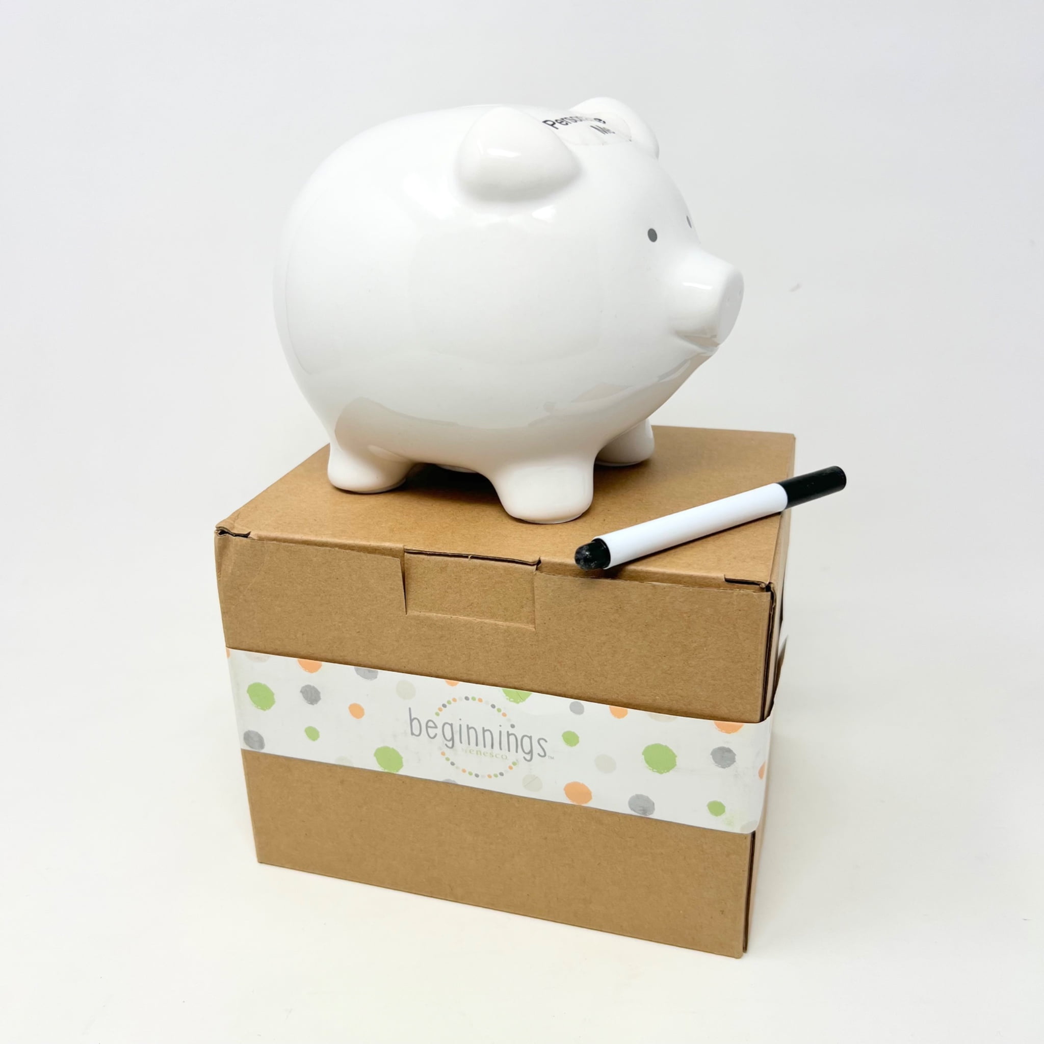 Red Ceramic Balloon Dog Piggy Bank - 12 Inch Tall Modern Home Decor Sculpture