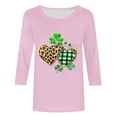 thumbnail image 4 of Erwazi St Patricks Day Shirt Women 3/4 Sleeve Crew Neck T-Shirts Shamrock Funny Graphic Tee Tops, 4 of 4