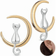 thumbnail image 1 of Aretes De Plata S925 Luna Y Gato Diseño Malubero Malu1745, 1 of 3