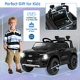 thumbnail image 3 of Costway 12V Licensed Ford Ranger Kids Ride on Car with Remote Control Storage Basket Black, 3 of 10
