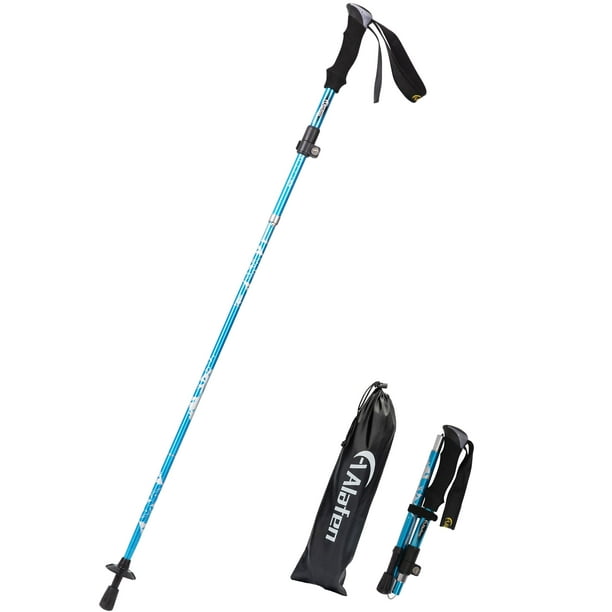 A ALAFEN Bastón - Bastón de Trekking Plegable para Hombres y Mujeres, Bastón de Senderismo de Aluminio 7075 para Personas Mayores