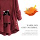 thumbnail image 3 of Sherpa Hood Wearable Blanket Plush Fleece Manta Sudadera (Vino Rojo Xl) Tmvgtek Mujer, 3 of 8