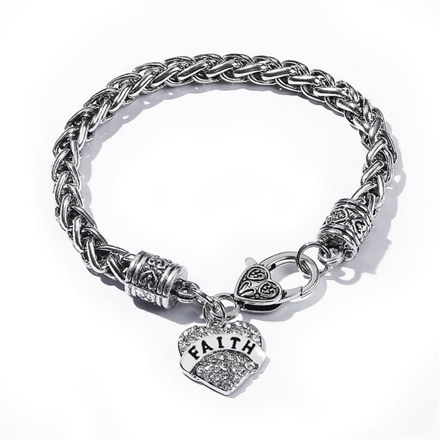 Fiudx Pulsera de Familia Pulsera de Aleación Diamantes Pulsera de Corazon Regalo de Cumpleaños
