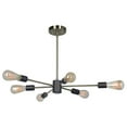 thumbnail image 2 of Woodbridge Lighting Ethan 6-light Metal Convertible Pendant in Brass/Bronze, 2 of 2