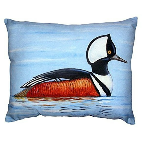 Hooded Merganser No Cord Pillow 16x20