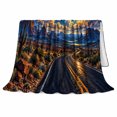 thumbnail image 2 of Southwest Desert Night Sky Winding, Mystical Celestial Art Scene, Warm Flannel Blanket for Living Room and Bedroom, Celestial Art Lovers Housewarming Gift, Celestial Home Decor, 2 of 9