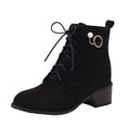 thumbnail image 1 of B91xZ Bottes à Plateforme Épaisses Mode Chelsea Confort Talon Bas Bottines, Noir 9, 1 of 4