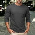 thumbnail image 5 of SEROYE Long Sleeve T-Shirts Crew Neck Solid Casual Lightweight Breathable Pullover with Pocket Daily Sport Tops (3XL, Dark Gray), 5 of 5