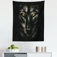 thumbnail image 1 of Animal Tapestry, Vicious Wolf with Eyes Predator Close Up Face Werewolf Scary Illustration, Fabric Wall Hanging Decor for Bedroom Living Room Dorm, 5 Sizes, Black Pearl Dark Grey, by Ambesonne, 1 of 1