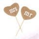 thumbnail image 3 of 2 pares de adornos para tartas de Sr. y Sra. con forma de corazón, para cupcakes, decoración de tartas y postres, para fiestas de bodas., 3 of 5
