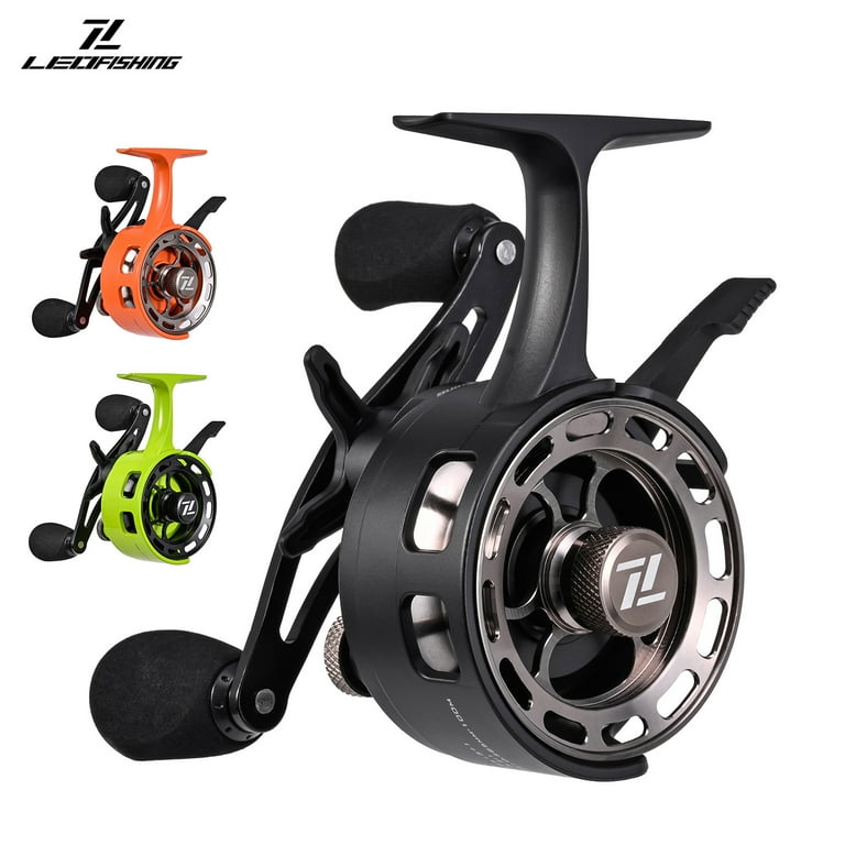bb ice fishing reel Ice Fishing Reel Large Spool Diameter Ice Fishing Equipment Wear-Resistant  3+1 BB Ice Fishing Gear for Sea Lake Pond Metal Spool