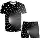 thumbnail image 1 of Conjuntos de ropa Whirlpool para bebés, niños y niñas, camisetas y pantalones cortos, 2 uds., trajes de verano, ropa informal a la moda para niños, trajes 1-14 Y9T Gao Jinjia LED, 1 of 2