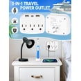 thumbnail image 2 of NiHome 19-Piece Cruise Trip Essentials Kit – Power Strip, Waterproof Phone Bags, Luggage Tag Holders, Magnetic Hooks, Cruise Card Lanyards, Towel Bands, Anti-Seasickness Bands & Shower Organizer Bag, 2 of 7