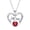 Red, variant on Faty-T Mothers Day Heart Necklace with Birthstone Crystal Pendant Delicate Chain Jewelry Gift for Mom Wife Grandma Women
