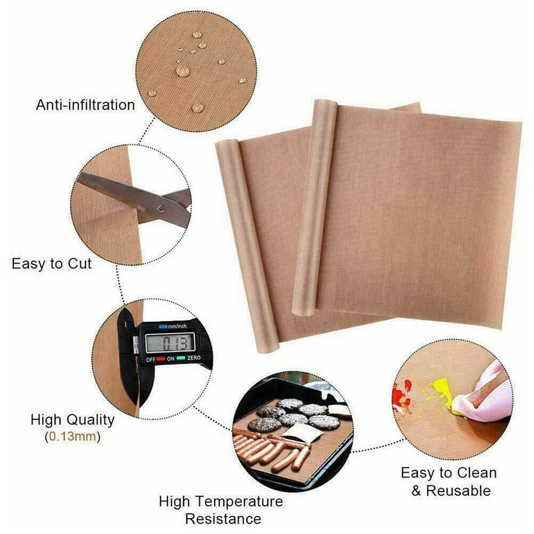 Teflon Sheets for Heat Press,2 Packs Reusable Heat Transfer Paper 12 by  16 for Crafting, Ironing, Baking, Sewing, Vinyl Heat Press, Sublimation  Heat Resistant Mat
