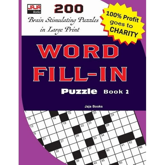 WORD FILL-IN Puzzle Book 2 (Paperback) by Jaja Media, Jaja Books