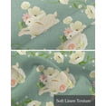 thumbnail image 6 of Easter Floral Rabbits Linen Curtain Valance for Bedroom/Bathroom/Kitchen/Office/Living/Dining Room Windows,Romantic Vintage Botanica Leaf Green Pocket Topper Drapes Decorative Cafe Drapery 54x18, 6 of 6