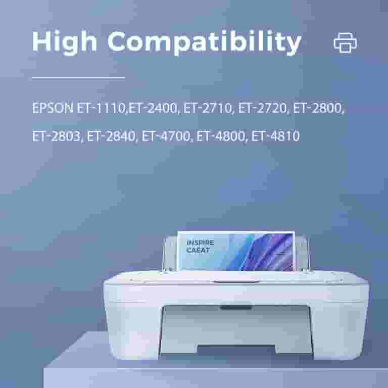 Tinta Compatible E104 Para Impresoras Epson ET - 5 Botellas (2 Negro, 1 Cian, 1 Magenta, 1 Amarillo)