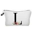 thumbnail image 2 of Hovmgk Letter Cosmetic Bag 7.1×5.3 Inch, Initial Makeup Pouch, Fabric, Stylish, Personalized – Perfect for Travel, Daily Use, Mother's Day, Great for Women, Gift Recipients, 2 of 6