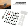 thumbnail image 3 of Kit de Routage de Câbles, Accessoires d'Œillets Muraux pour Câbles avec Forets de 1 Pouce et 5/16 Pouce, 30 Pinces à Fil, Ensemble d'Installation de Câblage Mural pour Montage sur Toit, 3 of 7