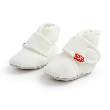 

TOWED22 Toddler Sock Shoes Toddler Girls Warming First Prewalker Boots Walkers Shoes Boys Snow Booties Soft Baby Baby White