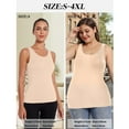 thumbnail image 5 of Women's Camisole with Built in Bra Tank Tops for Layering Stretch Casual Undershirts Wider Strap, 5 of 7