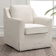 thumbnail image 3 of Upholstered Swivel Accent Chair, Comfy Armchair for Living Room, Bedroom, Office, 3 of 10
